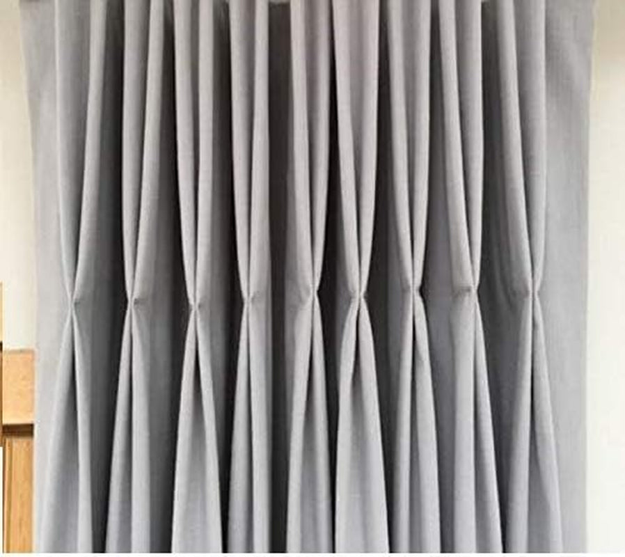 Add Pinch Pleat to Our Custom Made Curtain (100" Wide 1 Panel Single Pinch Pleat 4" High) Curtains Are NOT Included  Ikiriska 100" Wide 1 Panel Double Pinch Pleats (9"High)  
