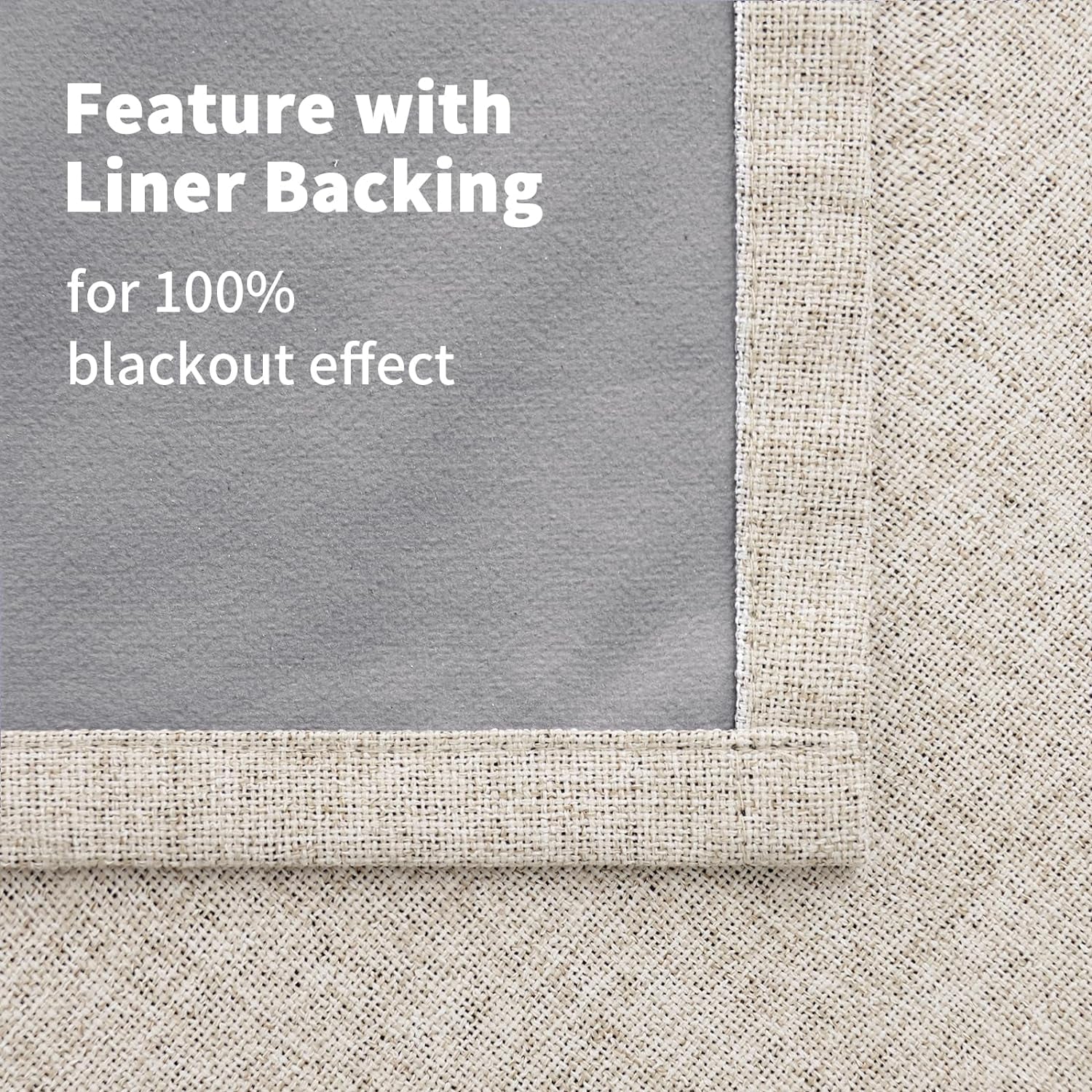 Youngstex Linen Blackout Curtains 63 Inch Length, Grommet Darkening Bedroom Curtains Burlap Linen Window Drapes Thermal Insulated for Basement Summer Heat, 2 Panels, 52 X 63 Inch, Beige  YoungsTex   