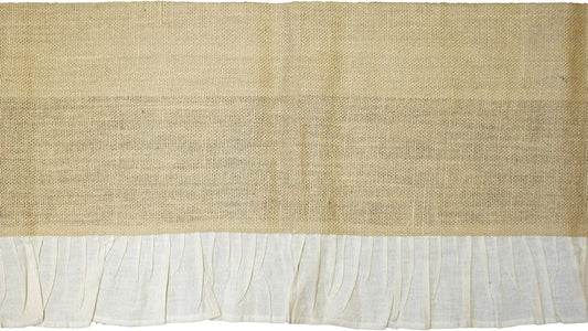Burlap and Cream Ruffle Country Valance  The Country House Collection   