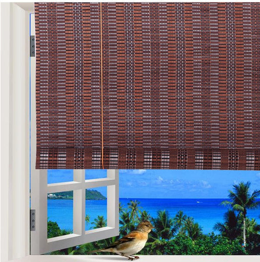 Natural Bamboo Roll up Window Blind Roman Sun Shade WB-48N1 (W48 X H84)