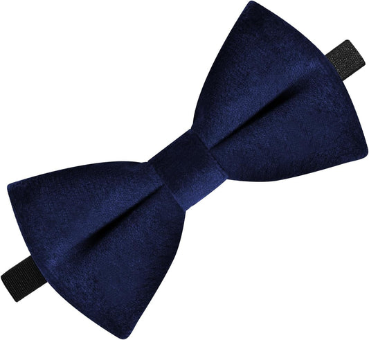 Velvet Bow Tie for Boy,Handmade Kids Pre-Tied Bow Tie Solid Adjustable Neck Bowtie for Tuxedo Party