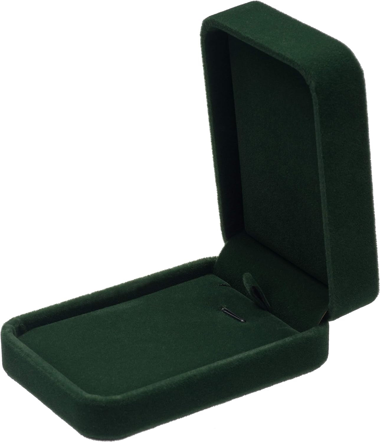 Classic Velvet Jewelry Gift Box Case for Necklace Pendant (Green)