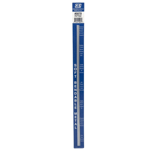 K&S Precision Metals 5070 Bendable Aluminum Rod, 3/32" & 1/8" X 12" Long, 4 Pieces per Pack, Made in the USA