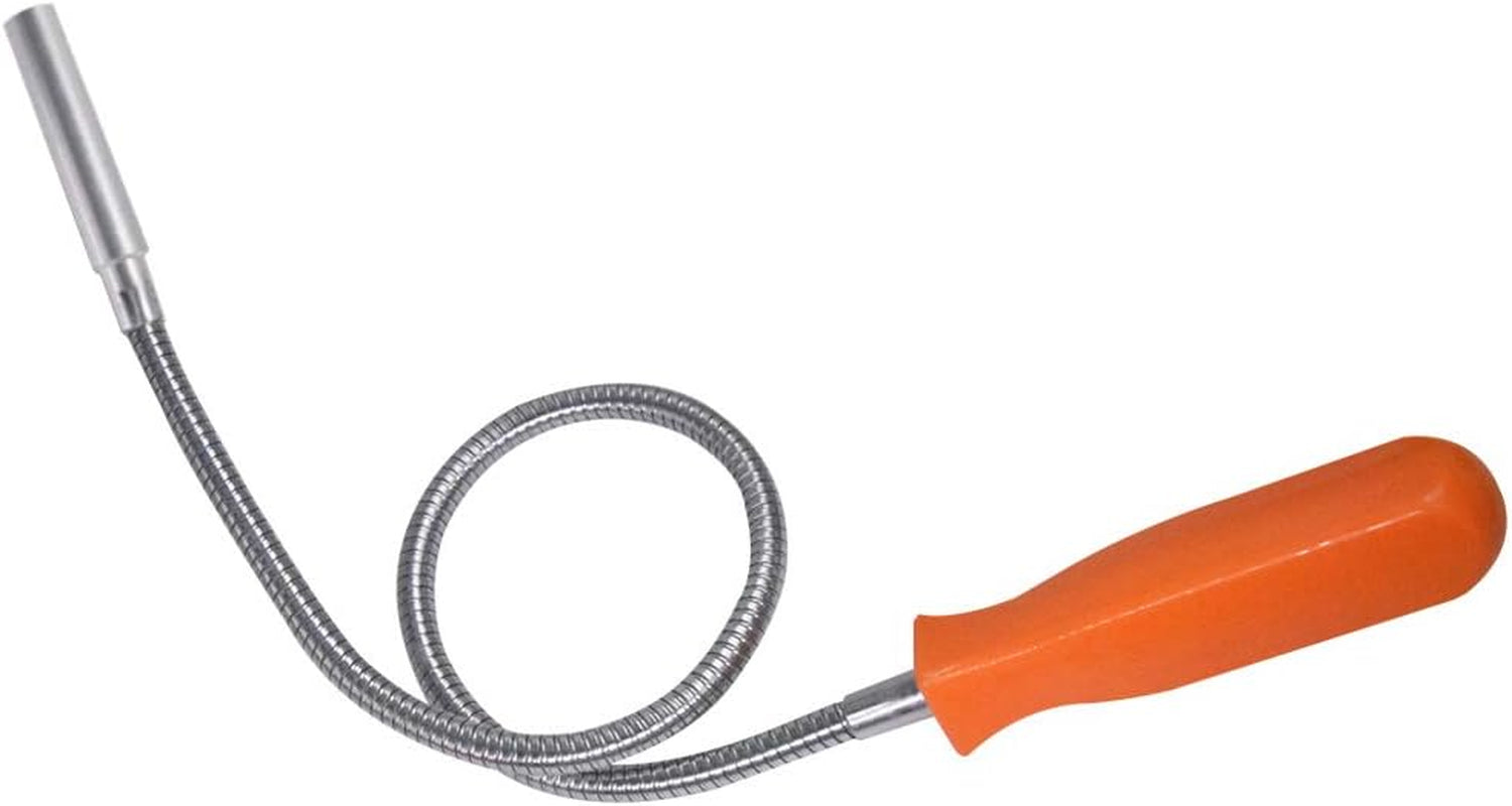 Flexible Magnetic Grabber Pickup Tool - 23-1/2" 8LB Bend-It Magnet Snake Pick-Up Sweeper Bendable Retriever Stick | Gifts for Men Christmas Useful for Hard-To-Reach,Sink Drains Mechanic Automotive
