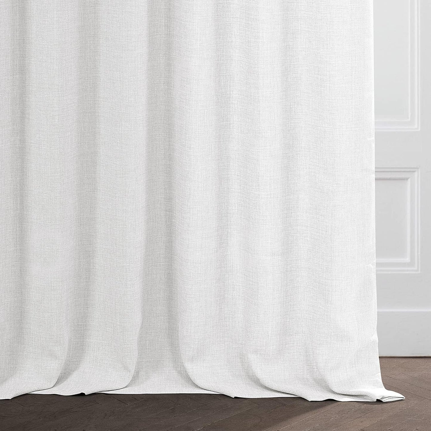 HPD HALF PRICE DRAPES Italian Linen Curtains for Bedroom & Living Room 84 Inches Long Room Darkening Curtains (1 Panel), 50W X 84L, Magnolia off White  Exclusive Fabrics & Furnishings   