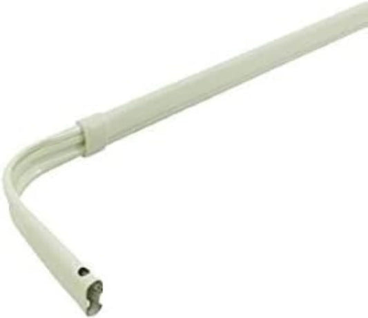 Graber Lock Seam Curtain Rod, 48 to 84-Inch Adjustable Width, 2 1/2-Inch Projection, White