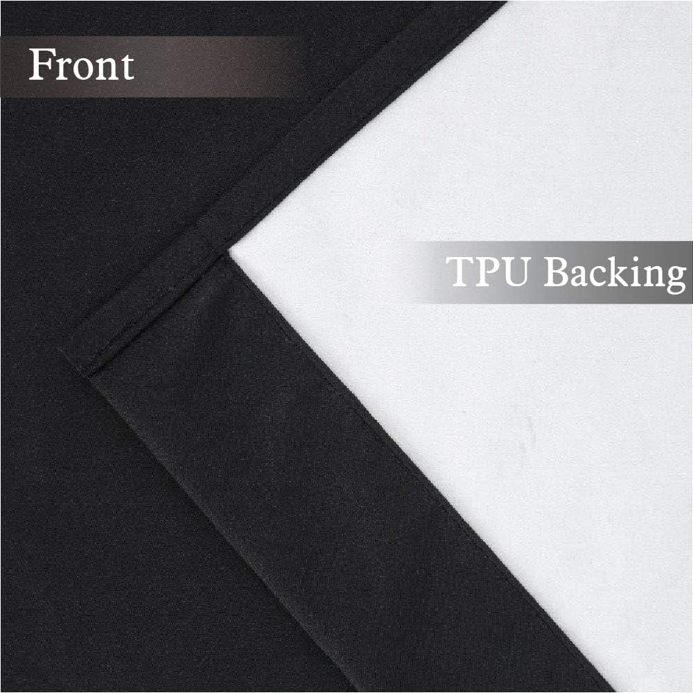 Easy Home Blackout Tier Curtain for Kitchen, Bathroom, Living Room, Thermal Insulated, Room Darkening, Rod Pocket Curtain,2 Panels 36" (W) X36 (L) (Black)  Easy Home   