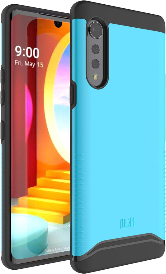 TUDIA Dualshield Designed for LG Velvet 5G/5G UW (Compatible with Verizon, T-Mobile, AT&T Versions), [Merge] Shockproof Tough Dual Layer Hard PC Soft TPU Slim Protective Case - Blue