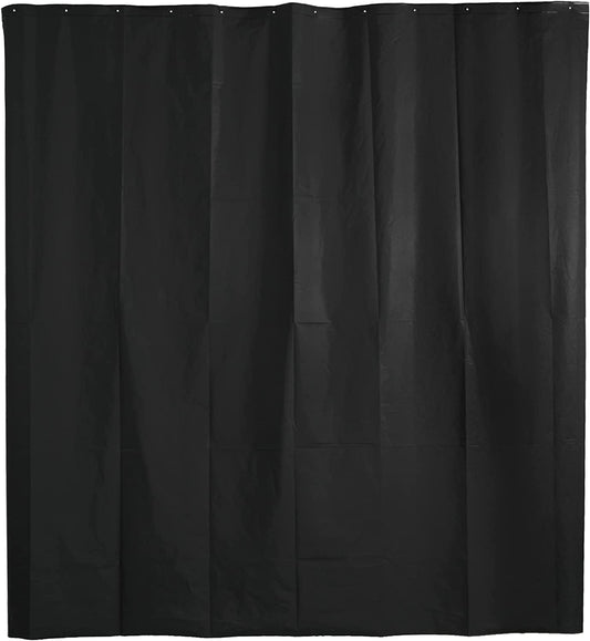 Funnytree Black Shower Curtain Liner with Privacy, 72X72 Inches, Waterproof, Eco-Friendly, Durable, Lightweight