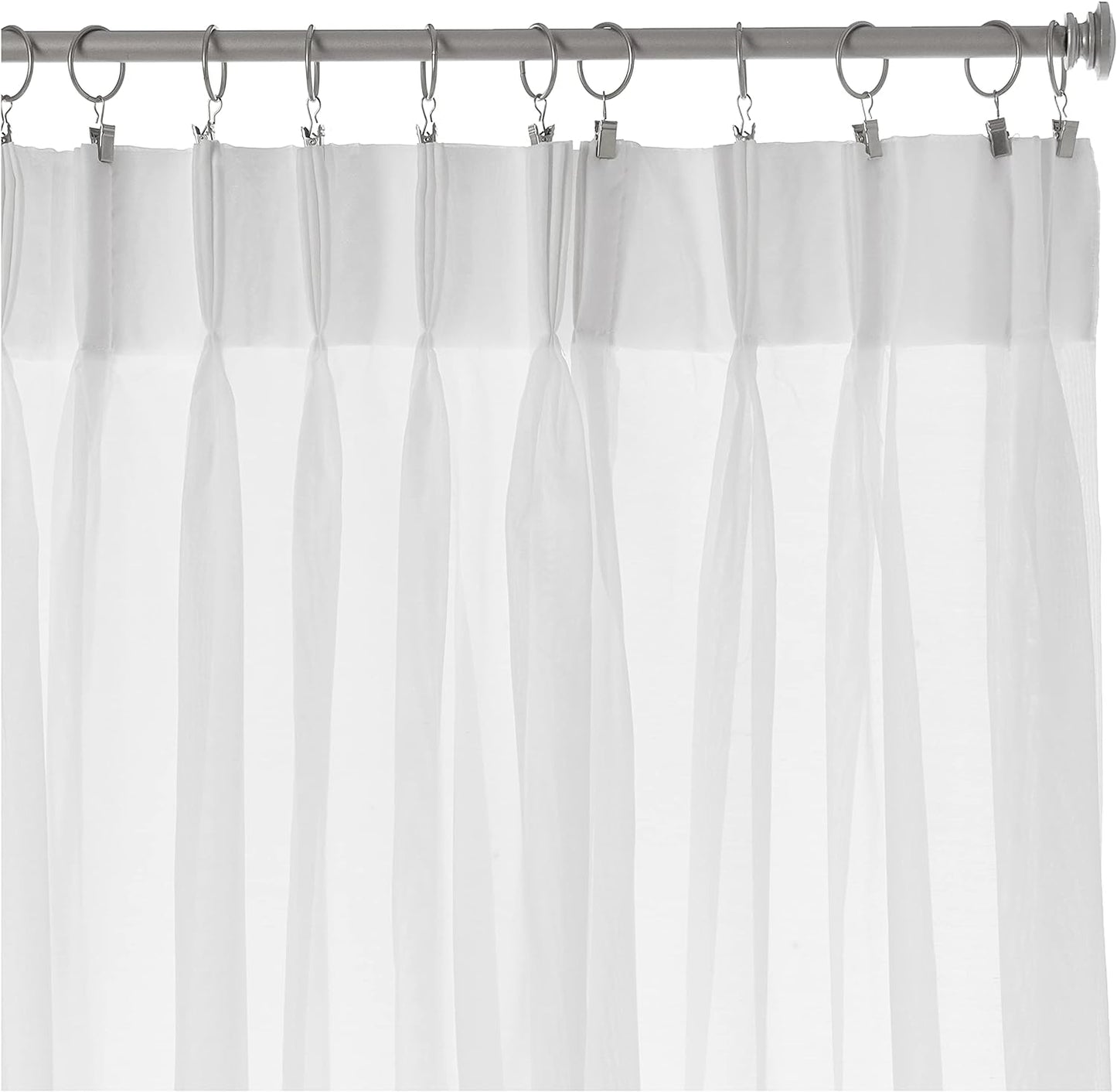Stylemaster Splendor Pinch Pleated Drapes Pair, 2 of 60" by 84", White  Stylemaster Home Products   