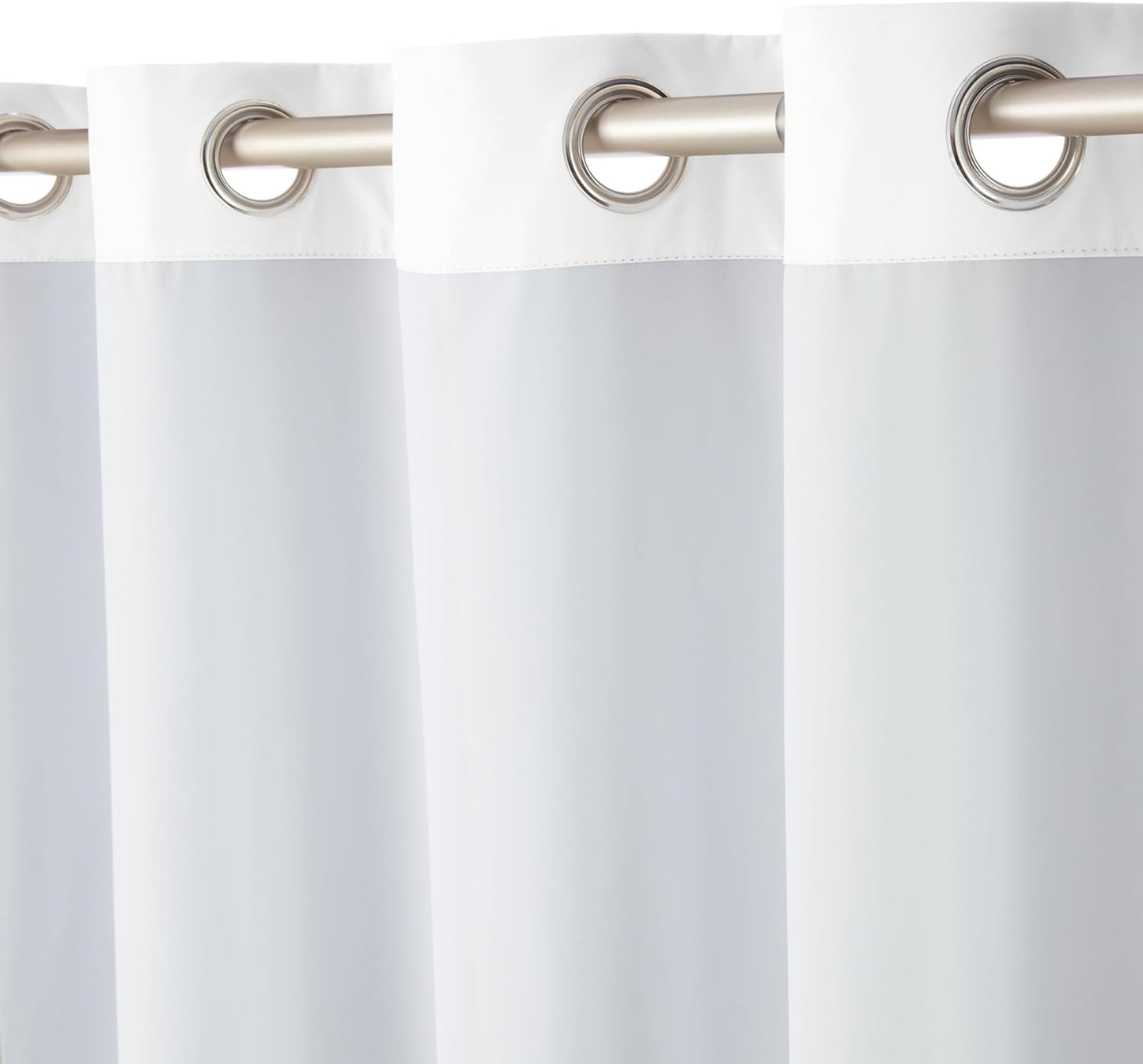 Amazon Basics Room Darkening Blackout Window Curtain with Grommets, 52 X 63 Inches, White - Set of 2  Amazon Basics   
