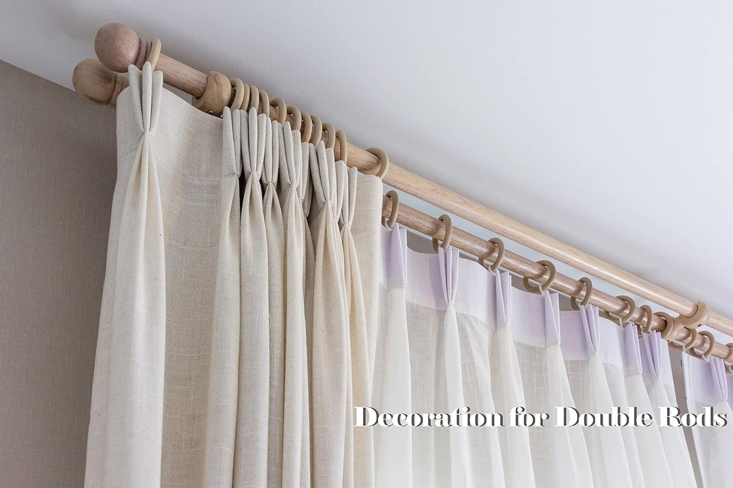 Vision Home Natural Pinch Pleated Semi Sheer Curtains Textured Linen Blended Light Filtering Window Curtains 84 Inch for Living Room Bedroom Pinch Pleat Drapes with Hooks 2 Panels 42" Wx84 L  Vision Home   