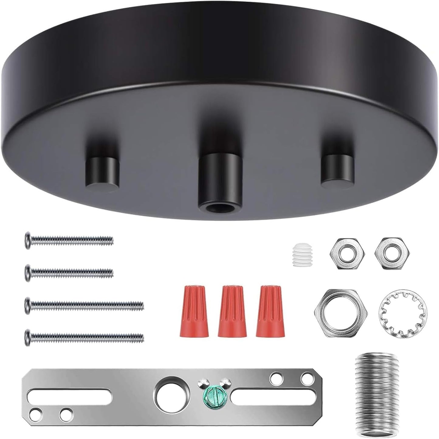 5.4'' Light Canopy Kit with Heavy Duty, Replacement Cover Plate with Mounting Hardware for Chandelier, Pendant Light, Swag Light, Ceiling Fan, Flower Basket or DIY Projects (Chrome)