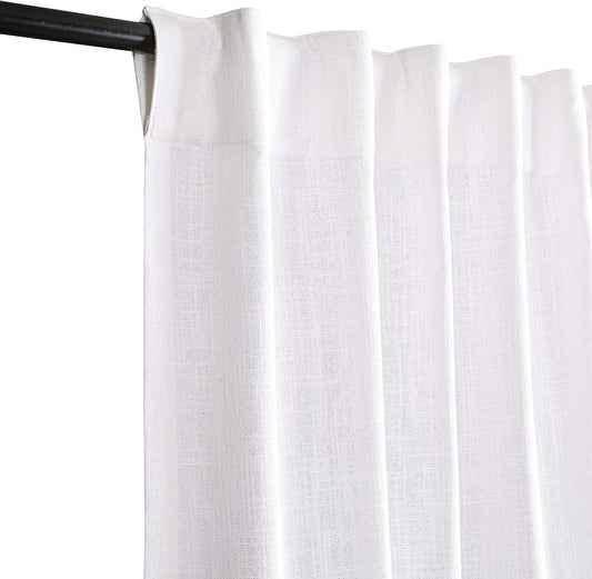 Bedding Craft White Curtains,White Cotton Curtains,Curtains, White Curtain,Curtains & Drapes,White Cotton Curtains, Drapes,White Curtains 96 Inches Long & 50" Wide with Texo Lining_Double Layer