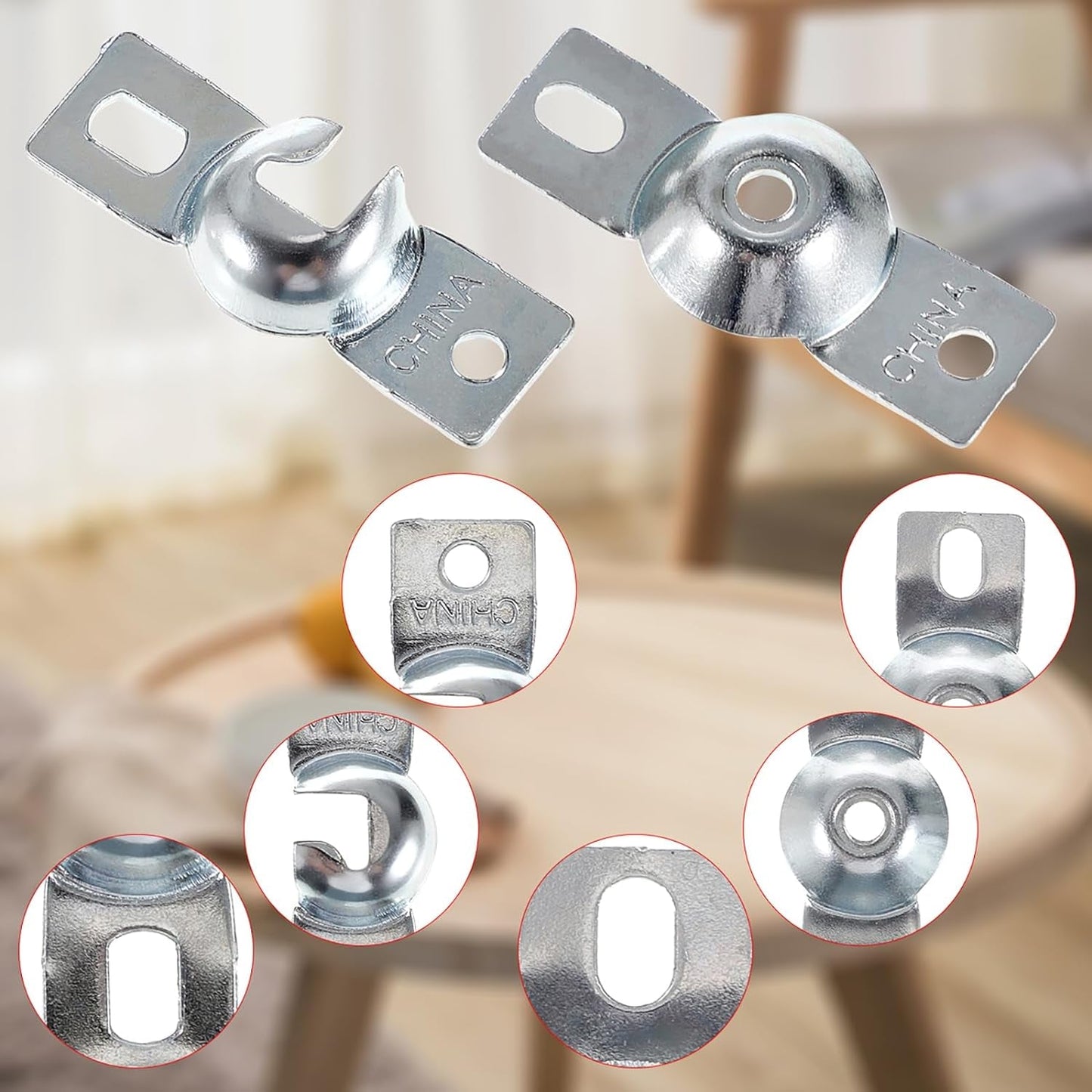 Sumnacon Metal Window Shade Brackets-4Pcs Roller Shade Hardware inside Mount with Screws,Sturdy Roller Shades Bracket for Living Room,Bedroom,Offices
