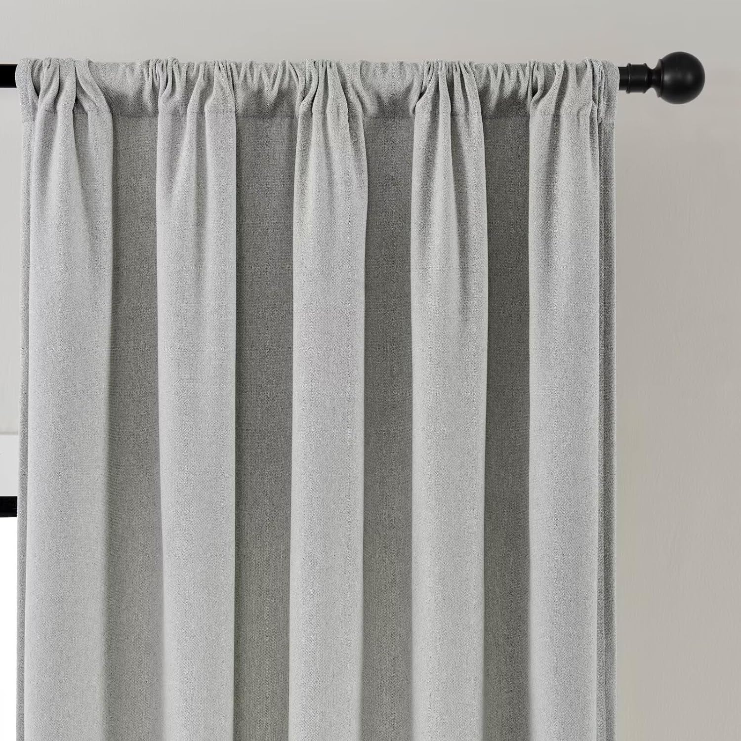 Joydeco Light Filtering Curtains 96 Inches Long for Bedroom Living Room, Faux Linen Curtains 96 Inch Length 2 Panels Set,Pinch Pleat Curtains for Bedroom Living Room(52X96 Inch, Greyish White)  Joydeco   