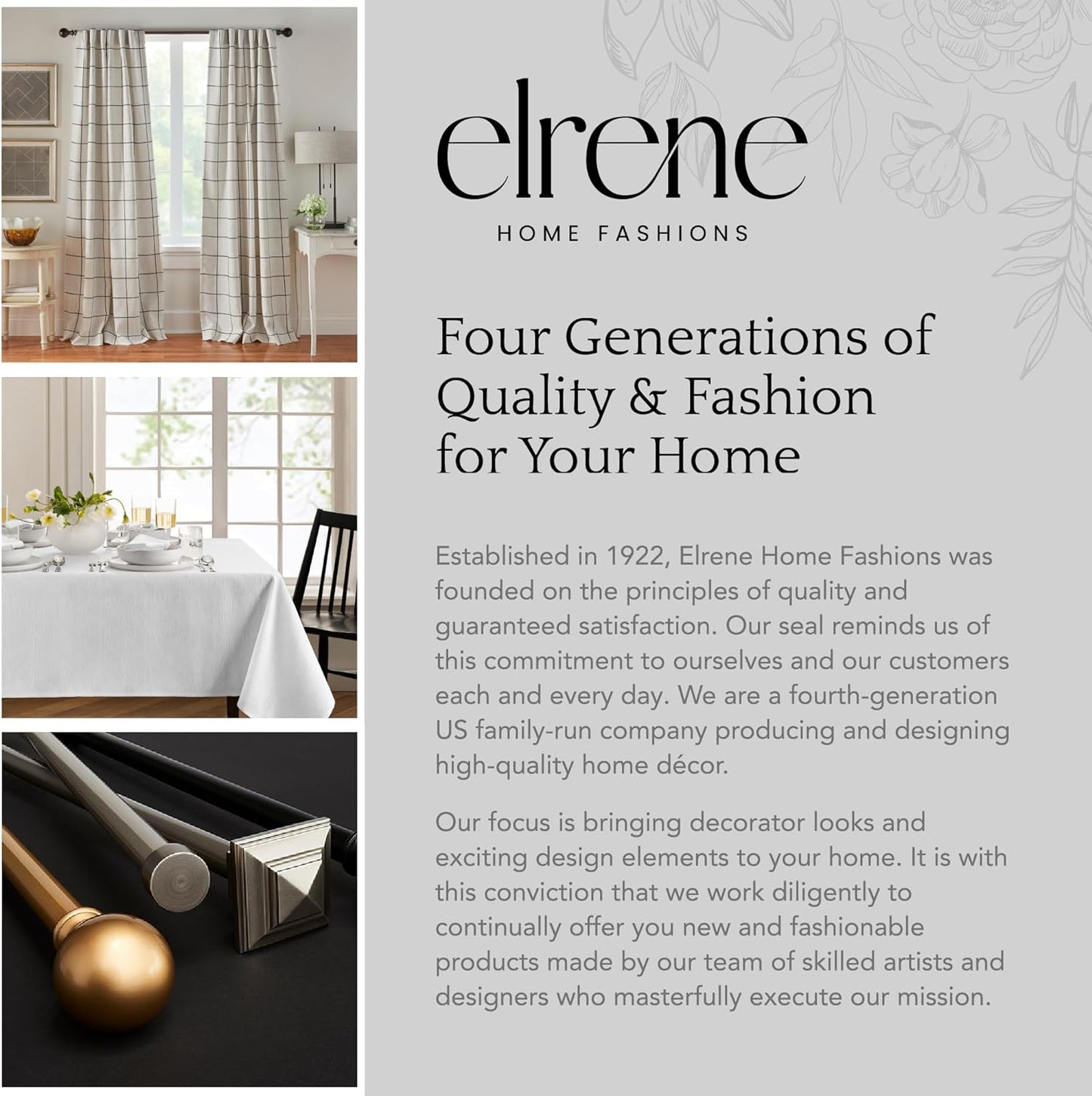 Elrene Home Fashions Harrow Solid Texture Blackout Single Window Curtain Panel, 52"X84", Natural  Elrene Home Fashions   