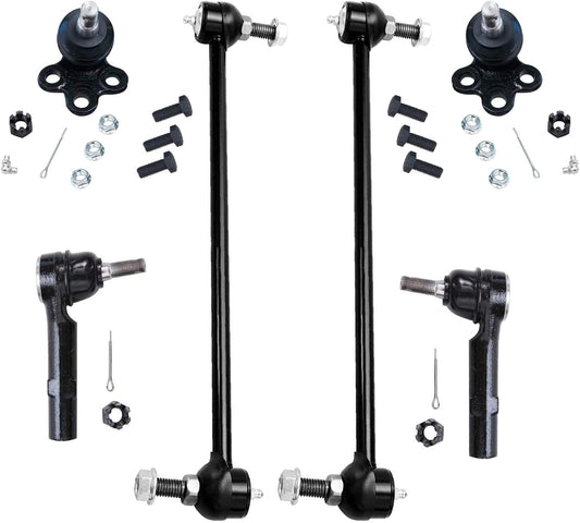 Detroit Axle - Front Sway Bars Tie Rods Ball Joints for Chevrolet Traverse GMC Acadia Buick Enclave Saturn Outlook, 2 Outer Tie Rod Ends, 2 Sway Bar End Links, 2 Lower Ball Joints Replacement
