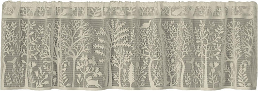 Heritage Lace Rabbit Hollow Valance, 60 X 15 In, Cafè