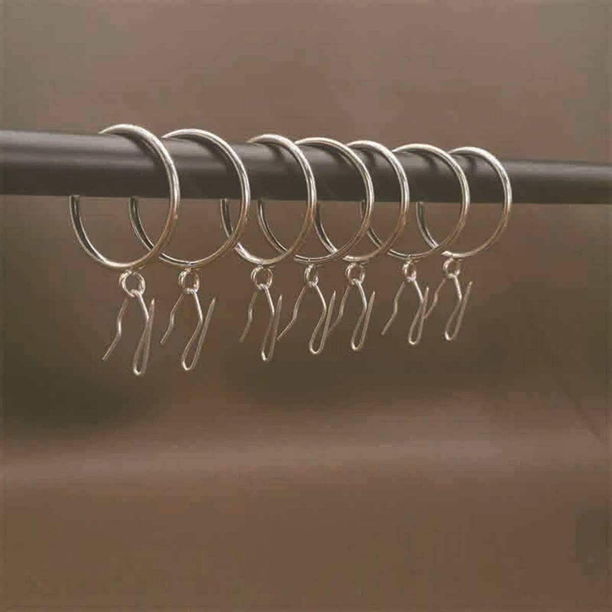 E-Outstanding 50 Sets White Plastic Traverse Rod Slides Rail Glider and Metal Curtain Hooks Window Curtain Accessories