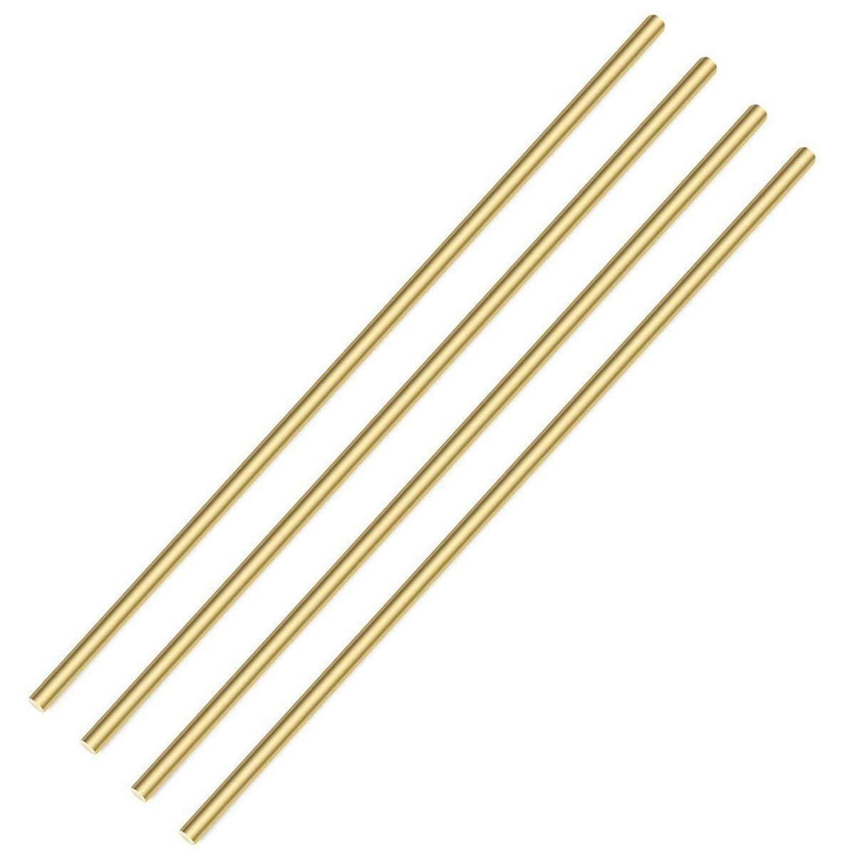 8 PCS 4Mm/ 5/32 Inch Brass Rod Brass round Stock Lathe Bar Stock Kit Brass Rod Stock Solid Brass Rod, 4Mm/ 5/32 Inch Diameter 12 Inch in Length