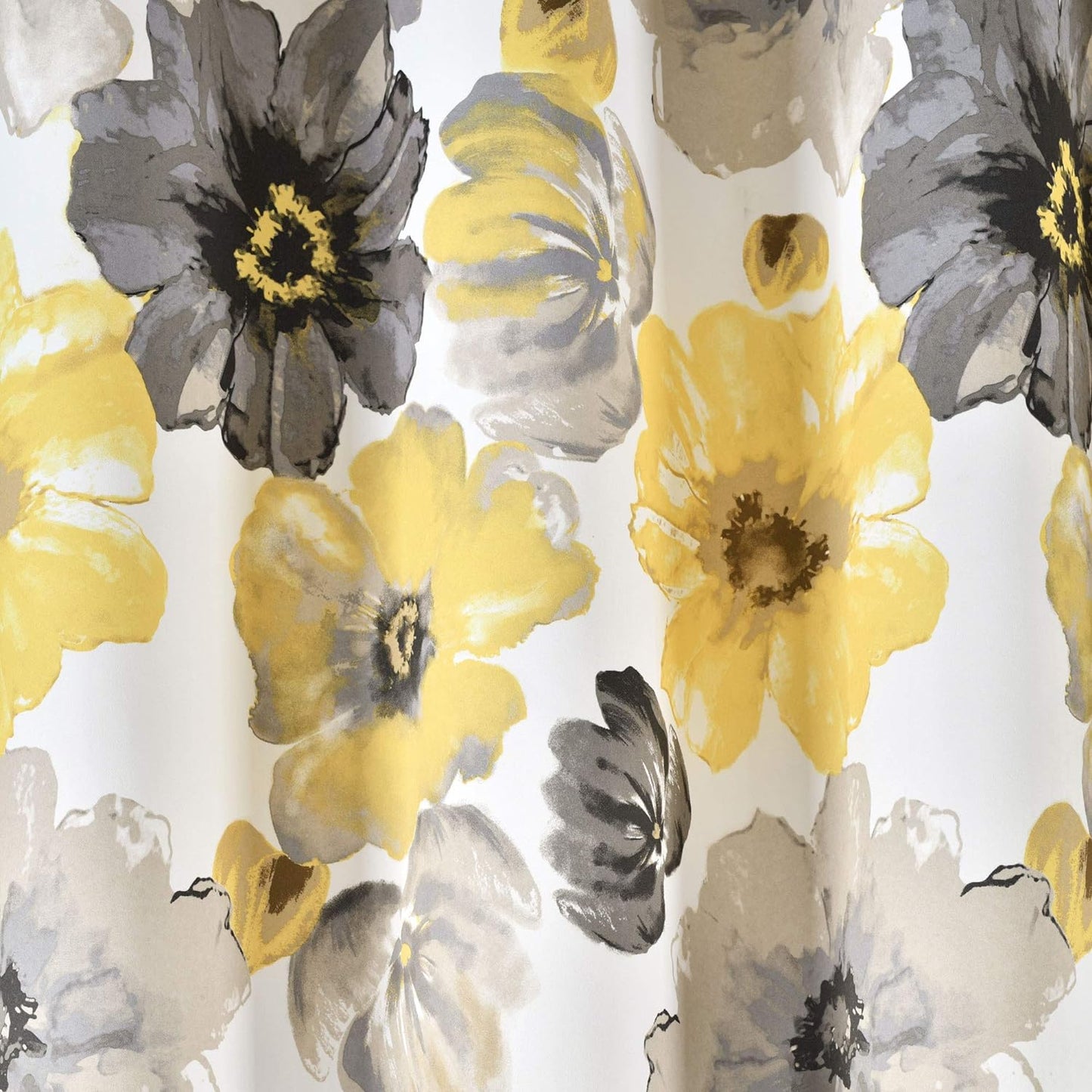 Lush Decor Leah Floral Insulated Grommet, 52"W X 84"L, Yellow & Gray  Lush Decor   