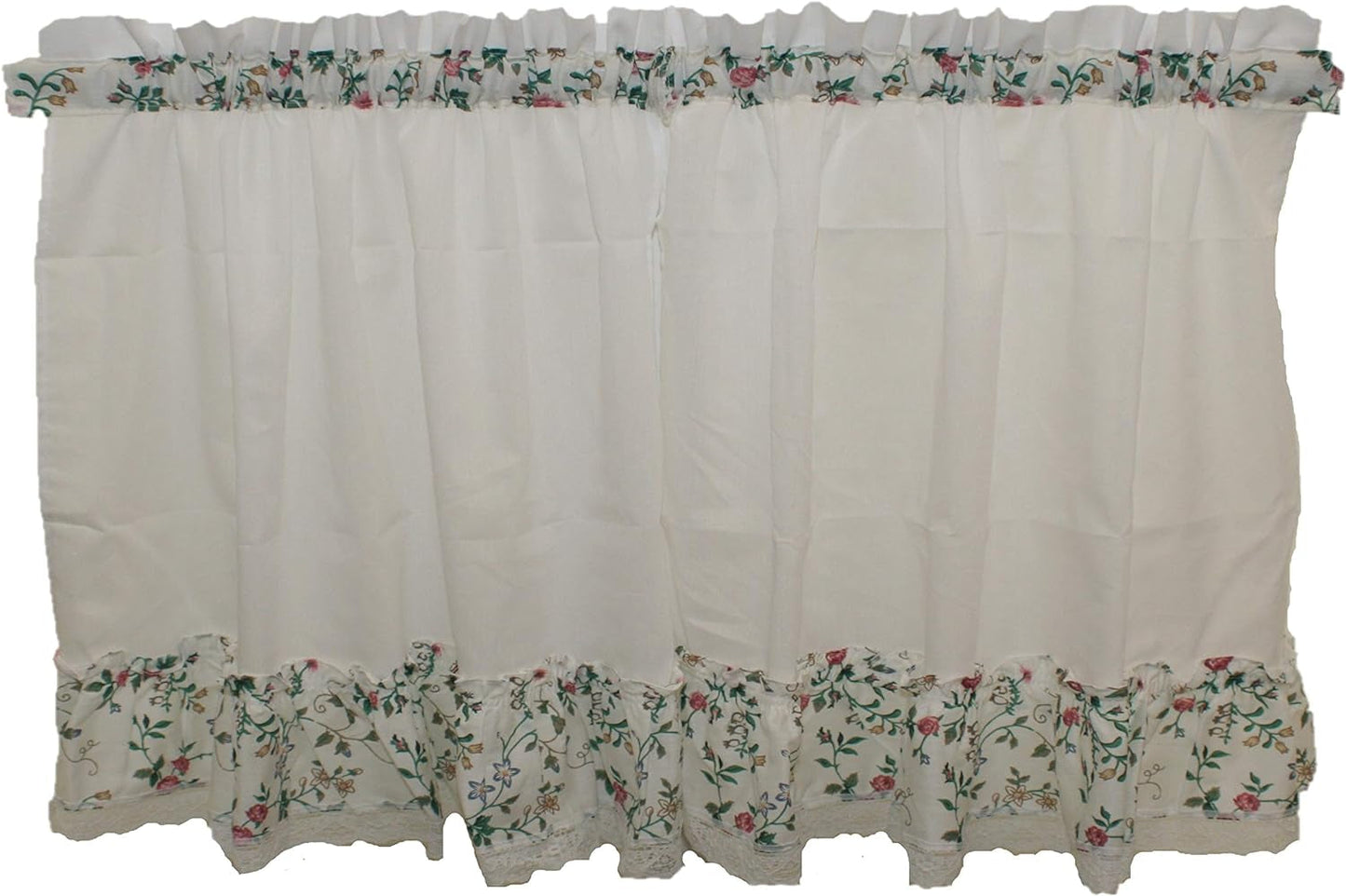 Ellis Curtain Country Floral 58" X 36" Ruffled Tier