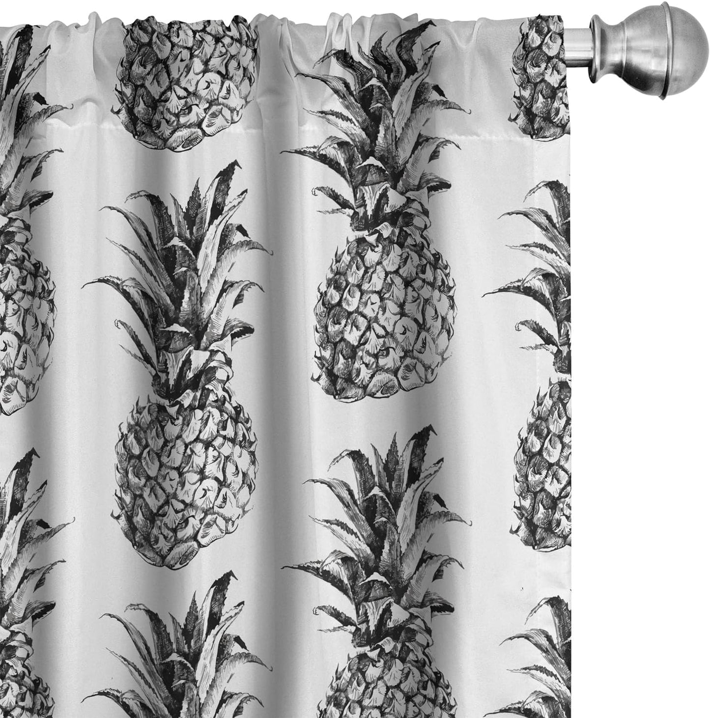 Ambesonne Beige Window Curtains, Floral Ornamental Pattern with Wedding Bouquet Blossoming Nature Botanical Print, Lightweight Decor 2-Panel Set with Rod Pocket, Pair of - 28" X 84", Beige Dust  Ambesonne Black Gray Pair Of - 28" X 84" 