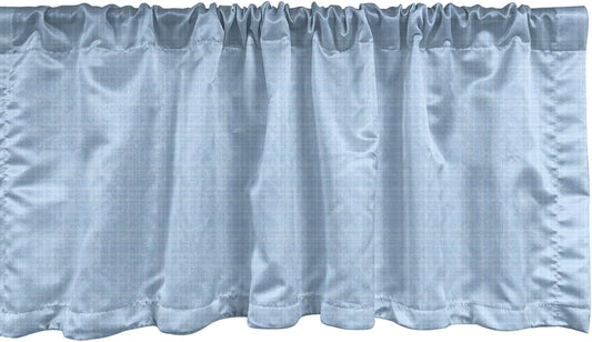 Lunarable Abstract Window Valance, Traditional Pastel Toned Checkered Pattern with Straight Horizontal Lines UK Print, Curtain Valance for Kitchen Bedroom Decor with Rod Pocket, 54" X 12", Pale Blue