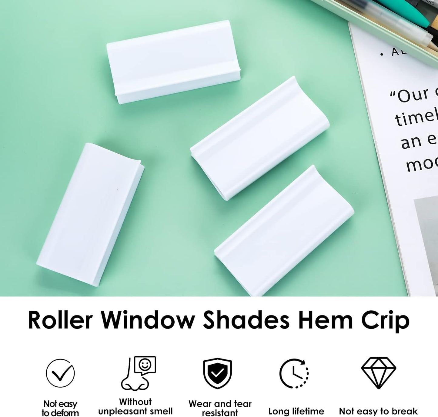 4 Pieces Roller Shade Pulls, Window Shade Pulls Window Blinds Cordless Roller Blinds Shades R Type Lifting Clamp Pull Shade Grips for Roller Shades Window Blinds Rolling Curtain Accessories