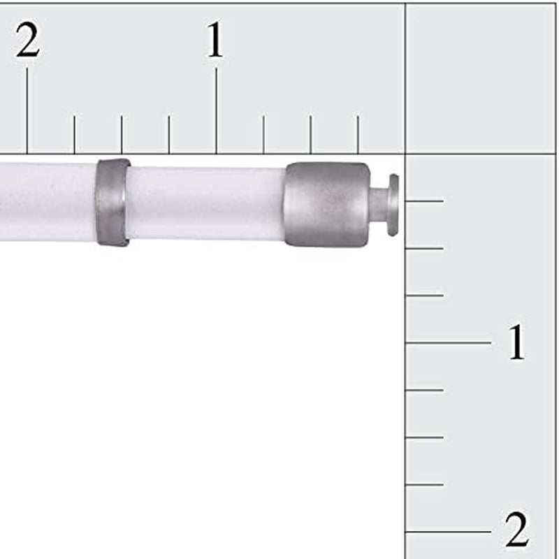 28-48 In. Adjustable Petite round Sash Rod, 7/16 In. Diameter, White, Set of 2