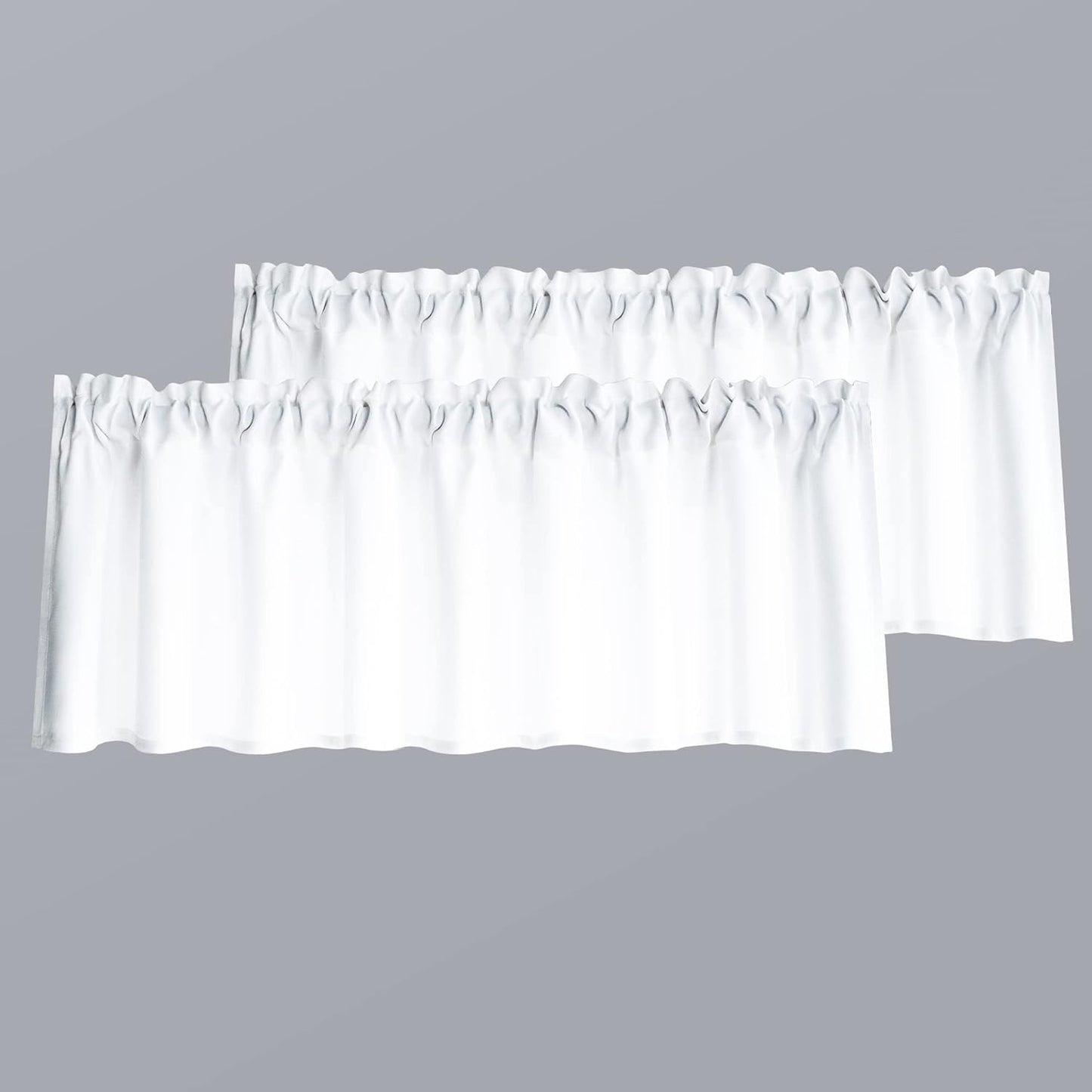 Mrs.Naturall Beige Valance Curtains for Windows 36X16 Inch Length  MRS.NATURALL TEXTILE White 36X16 