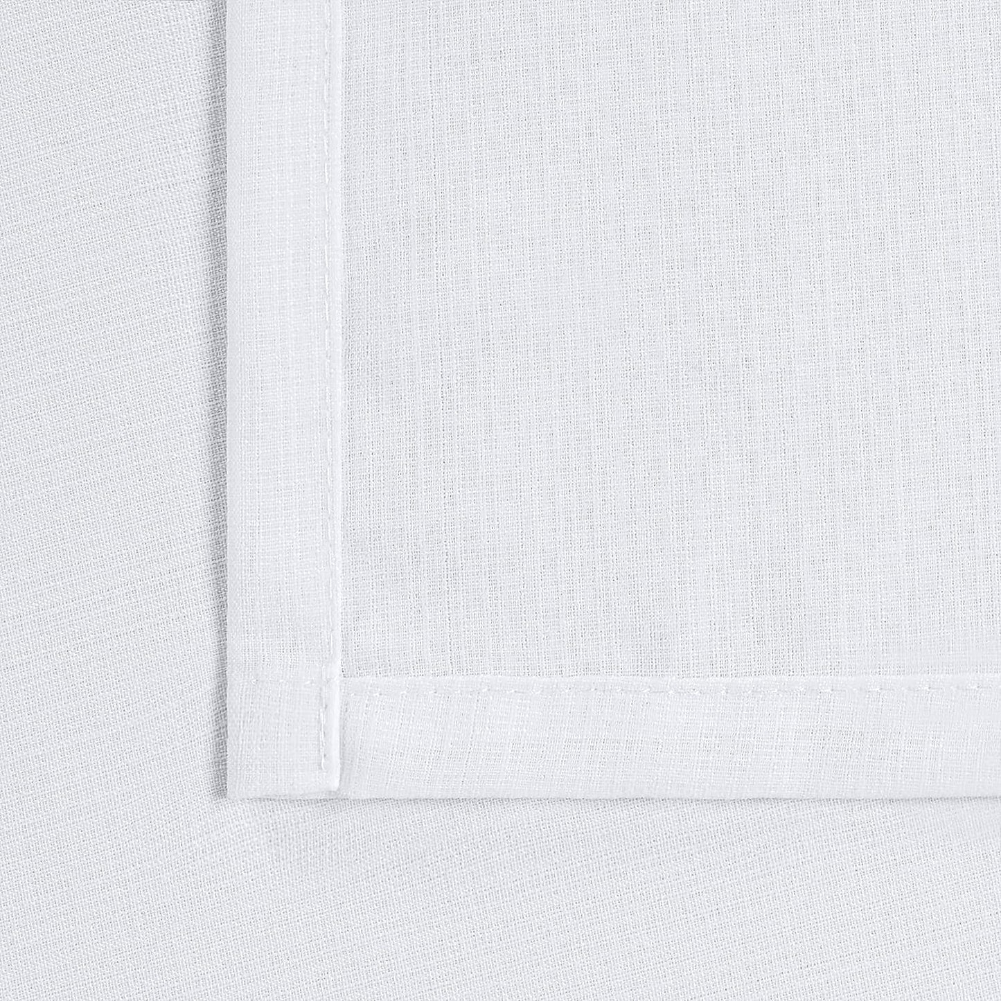 Bgment White Semi Sheer Curtains 95 Inch for Bedroom, Linen Look Rod Pocket Light Filtering Privacy Sheer Curtains for Living Room, Opaque White Sheer Curtains 2 Panels, Each 42 X 95 Inch  BGment   
