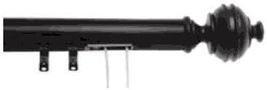 Graber 1 1/2-Inch Modern Windsor Traverse Rod, D-Profile (28 to 48-Inch Adjustable Width) - Black