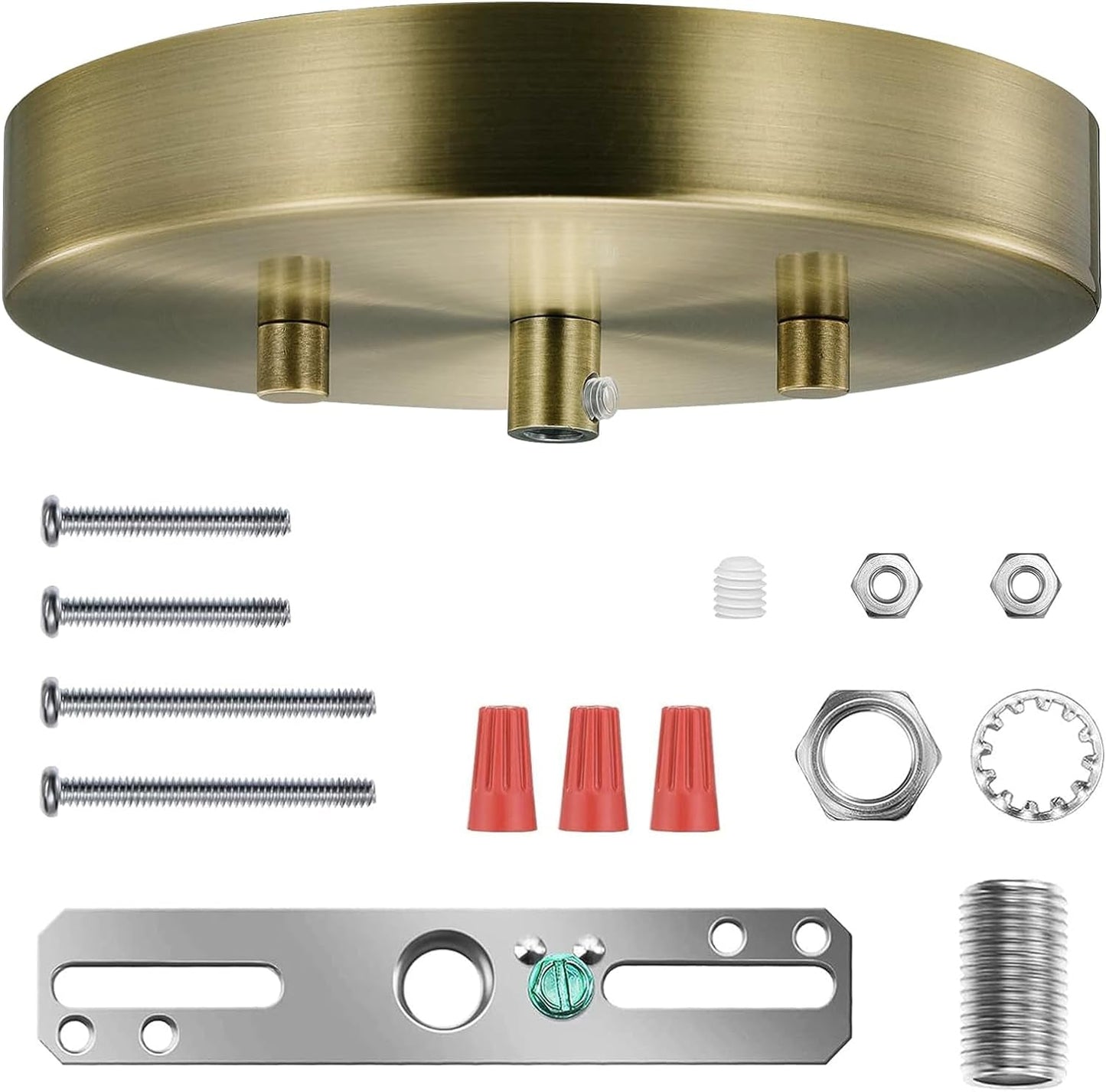 5.4'' Light Canopy Kit with Heavy Duty, Replacement Cover Plate with Mounting Hardware for Chandelier, Pendant Light, Swag Light, Ceiling Fan, Flower Basket or DIY Projects (Chrome)