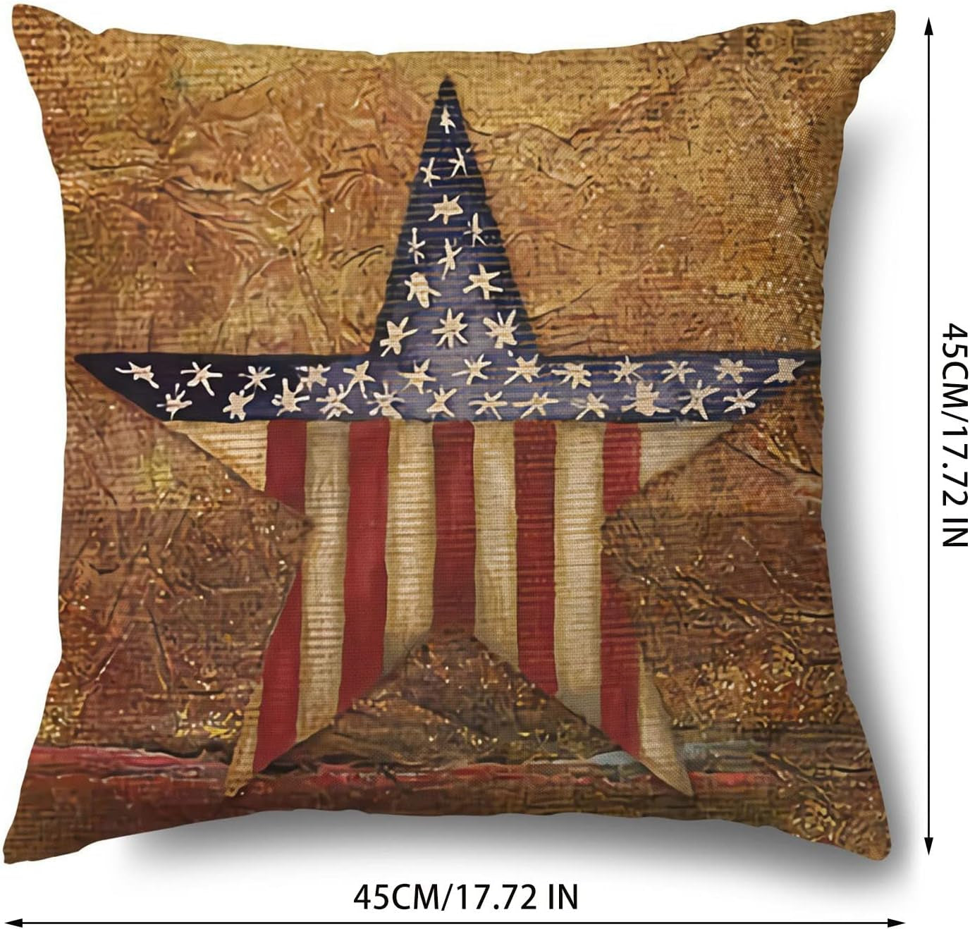 4Th of July Decorations Pillow Covers 18X18 Blue Stars Red White Stripes America Patriotic Pillows Vintage Memorial Day 1776 USA Fourth of July Throw Pillows for Home Sofa Couch Prime of Day