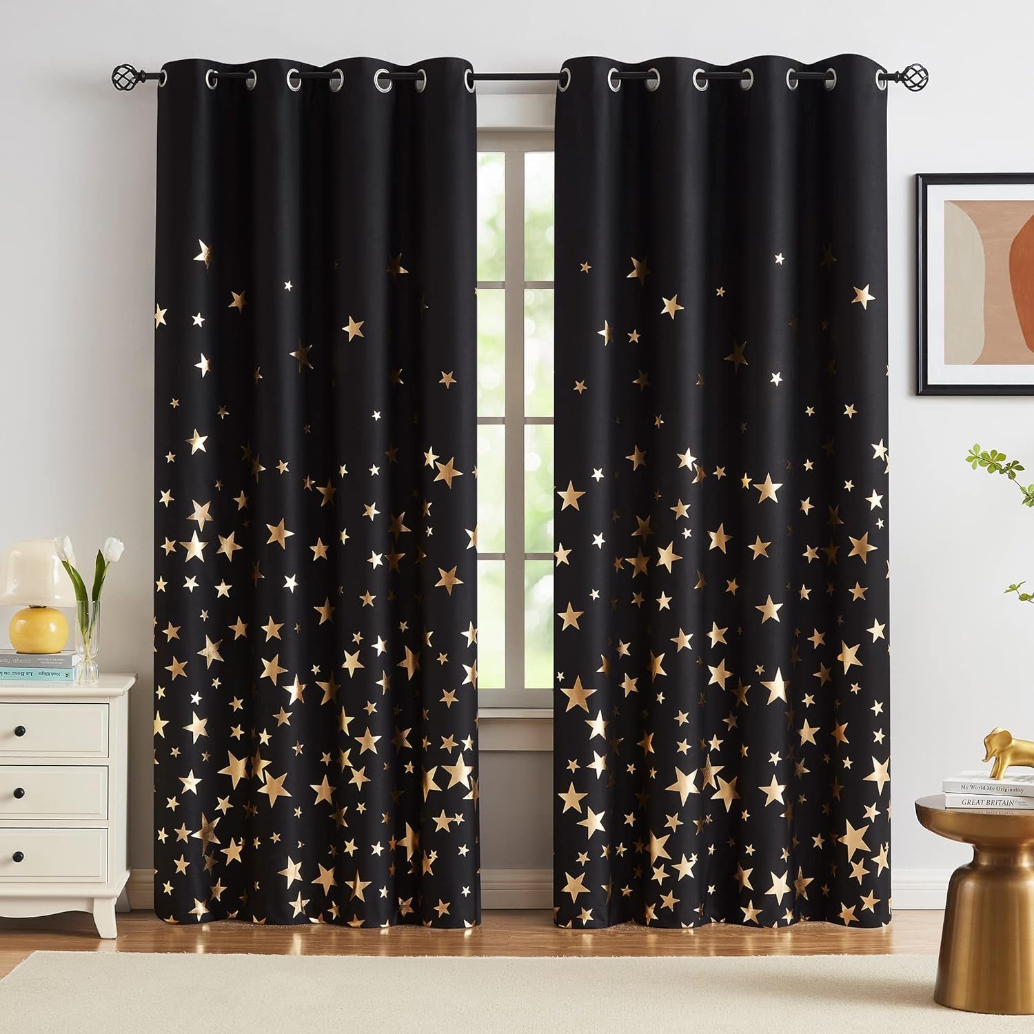 Pink Full Blackout Curtains for Girl'S Room Gold Metallic Medallion Curtain Drapes for Studio Dorm Modern Sparking Thermal Window Curtains for Bedroom Living Room 63Inch 2 Panels Grommet Top  Treatmentex   
