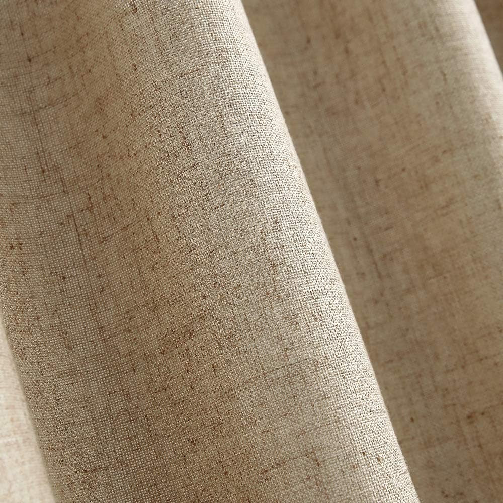 Curtain Valances for Windows Burlap Linen Window Curtains for Kitchen Living Dining Room 58 X 15 Inch 1 Valance Linen Coffee
