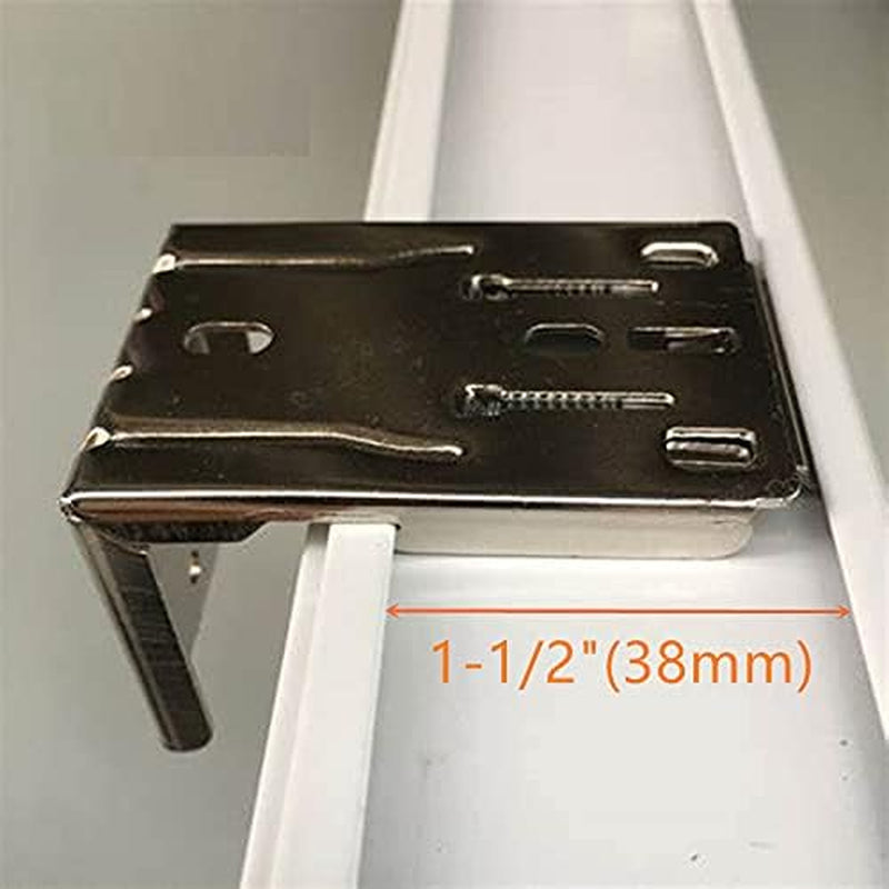 2Pcs Mount Spring Bracket 2-11/16" Length Blind Headrail Holder Clips for Vertical Zebra Roman Curtain Roller Shade Shutter Blinds Track with a Pleat 1-1/2"(38Mm) in Size Mounting on the Wall