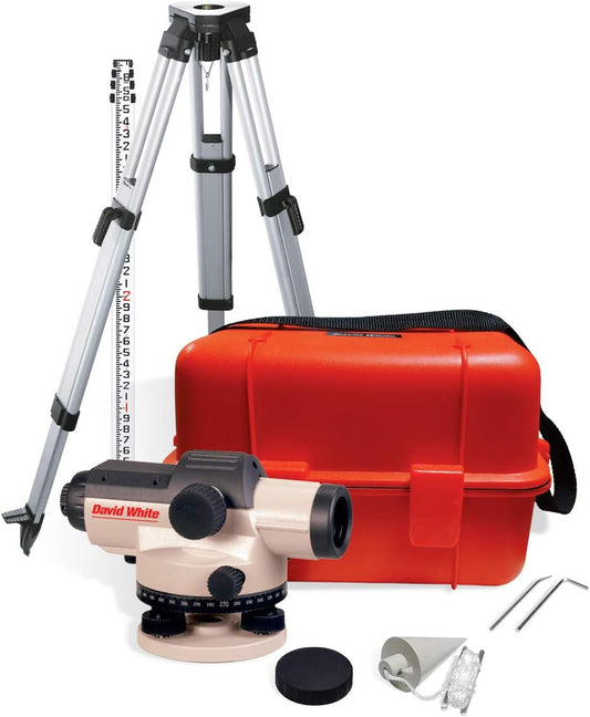 AL8-26 26X Automatic Level Kit, with Tripod and 10Ths Leveling Rod