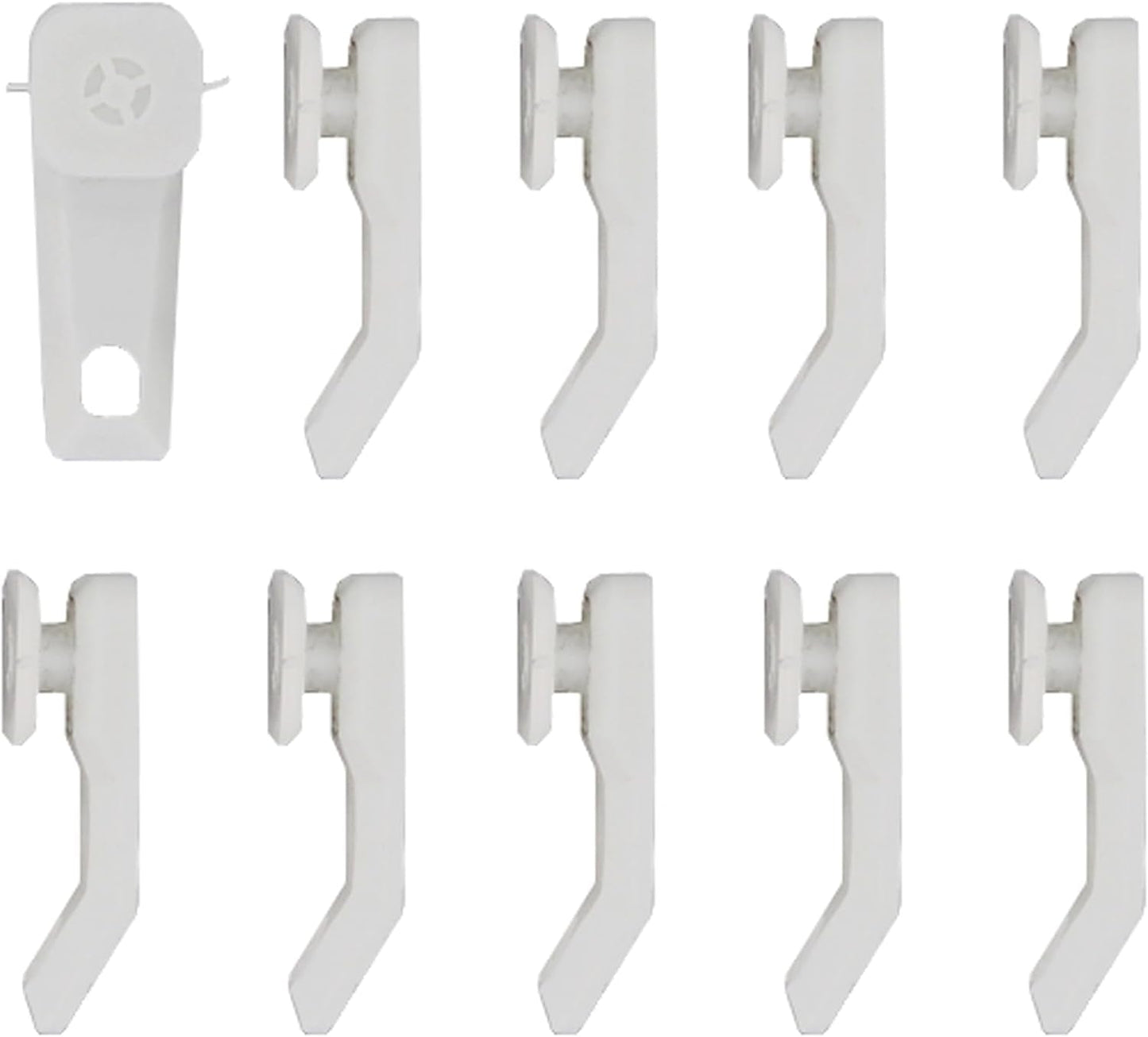 A&F Rod Decor - 10 Sliders for White Traverse Rods