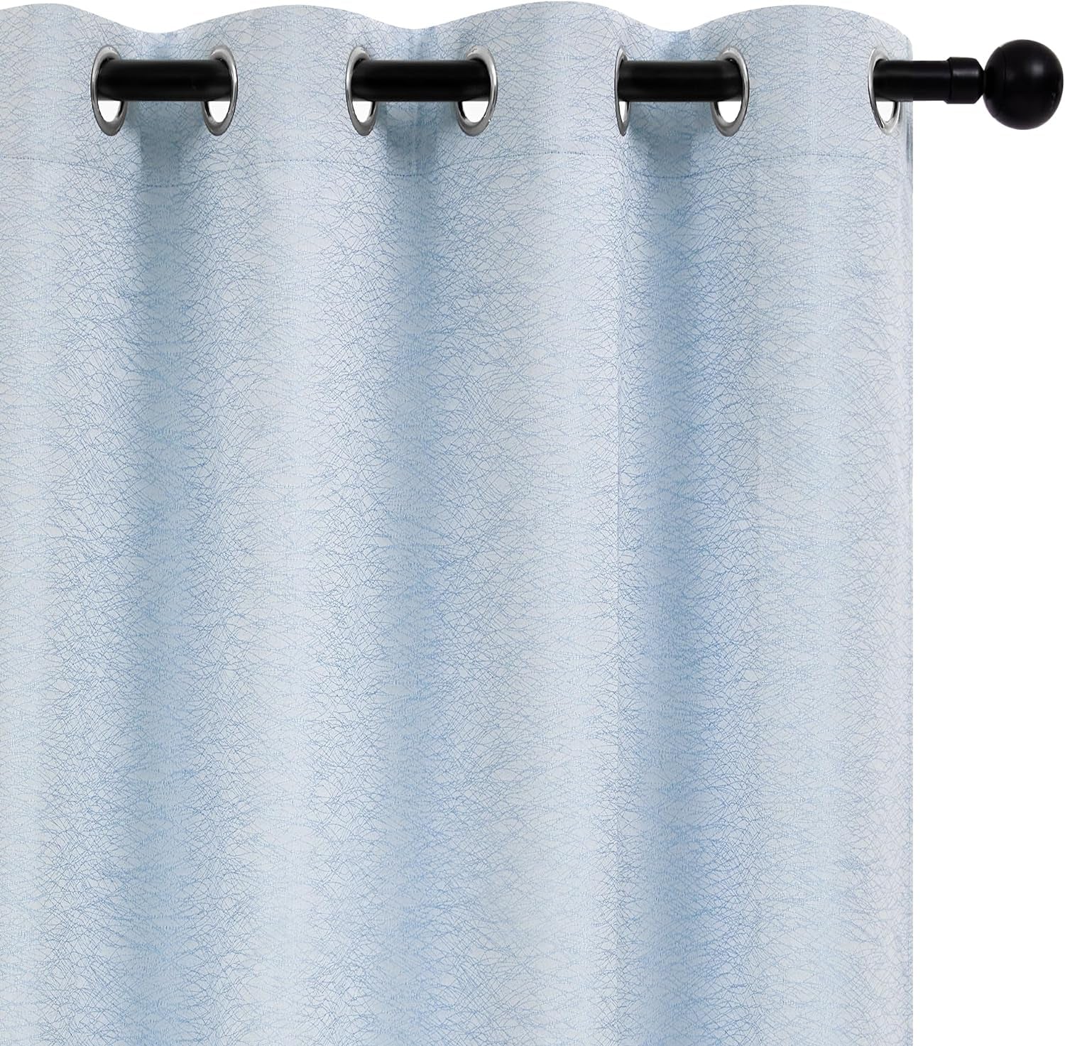 Deconovo 100% Blackout Curtains, Linen Noise Reducing Curtains for Bedroom, Thermal Insulated Living Room Curtain Drapes for Windows (Grey, 2 Panels, 52X72 Inch)  Deconovo   