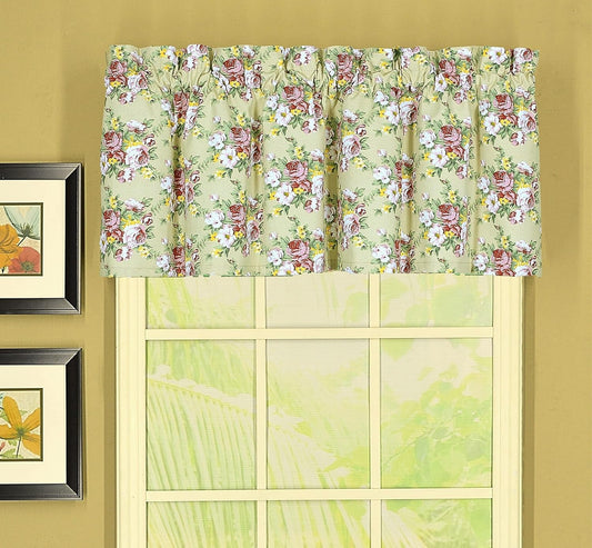 Today'S Curtain Heather Sailcloth Window Valance, 15-Inch, Rose