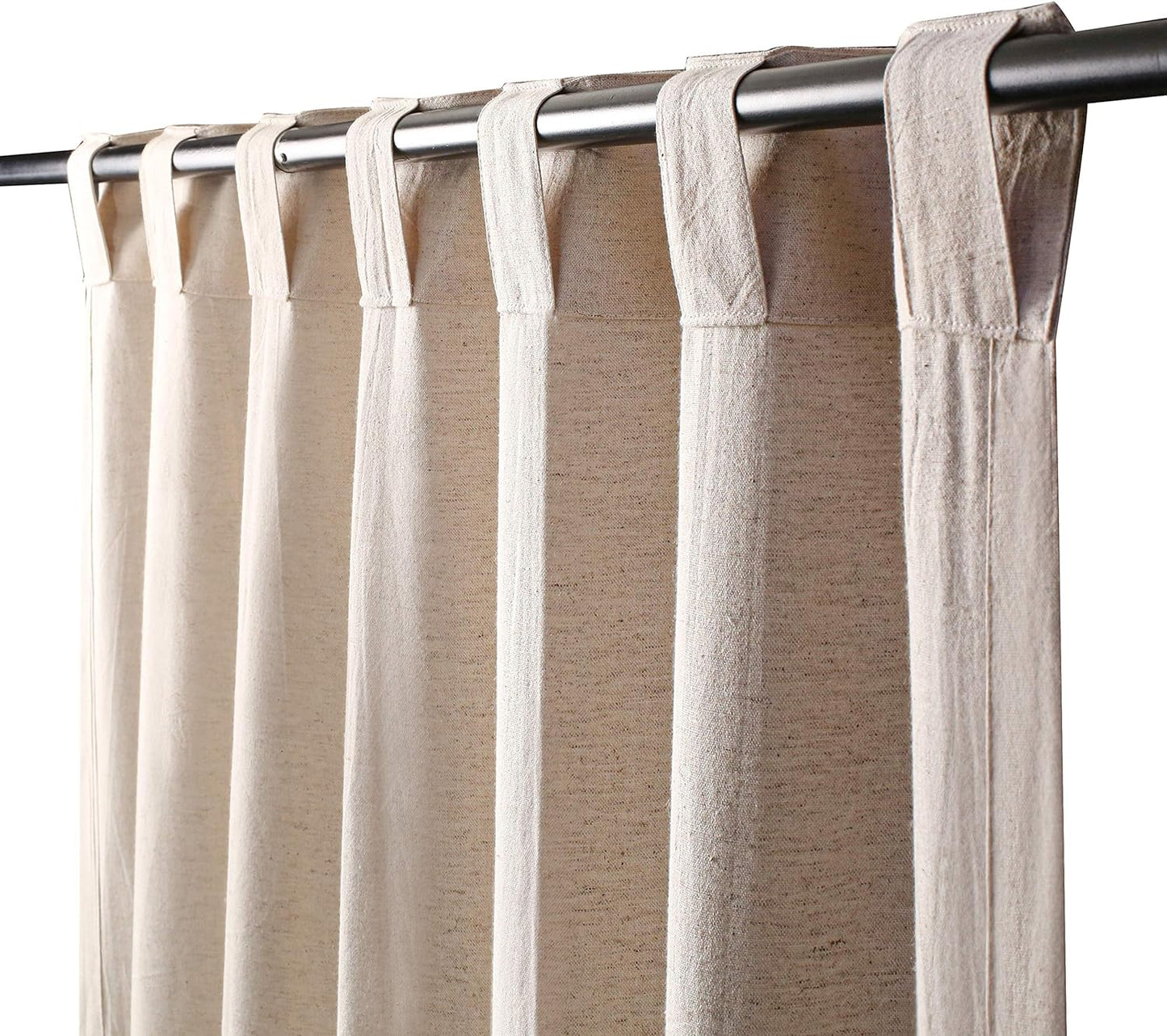 A&A Fabrics Farmhouse Curtains Tab Top Curtains Room Darkening Drapes, Window Panels in Natural 70% Cotton 30% Linen, There Are Drapes for the Kitchen, Living Room, Bedroom 1 Pair (Set of 2)(50X108)  A&A Fabrics   