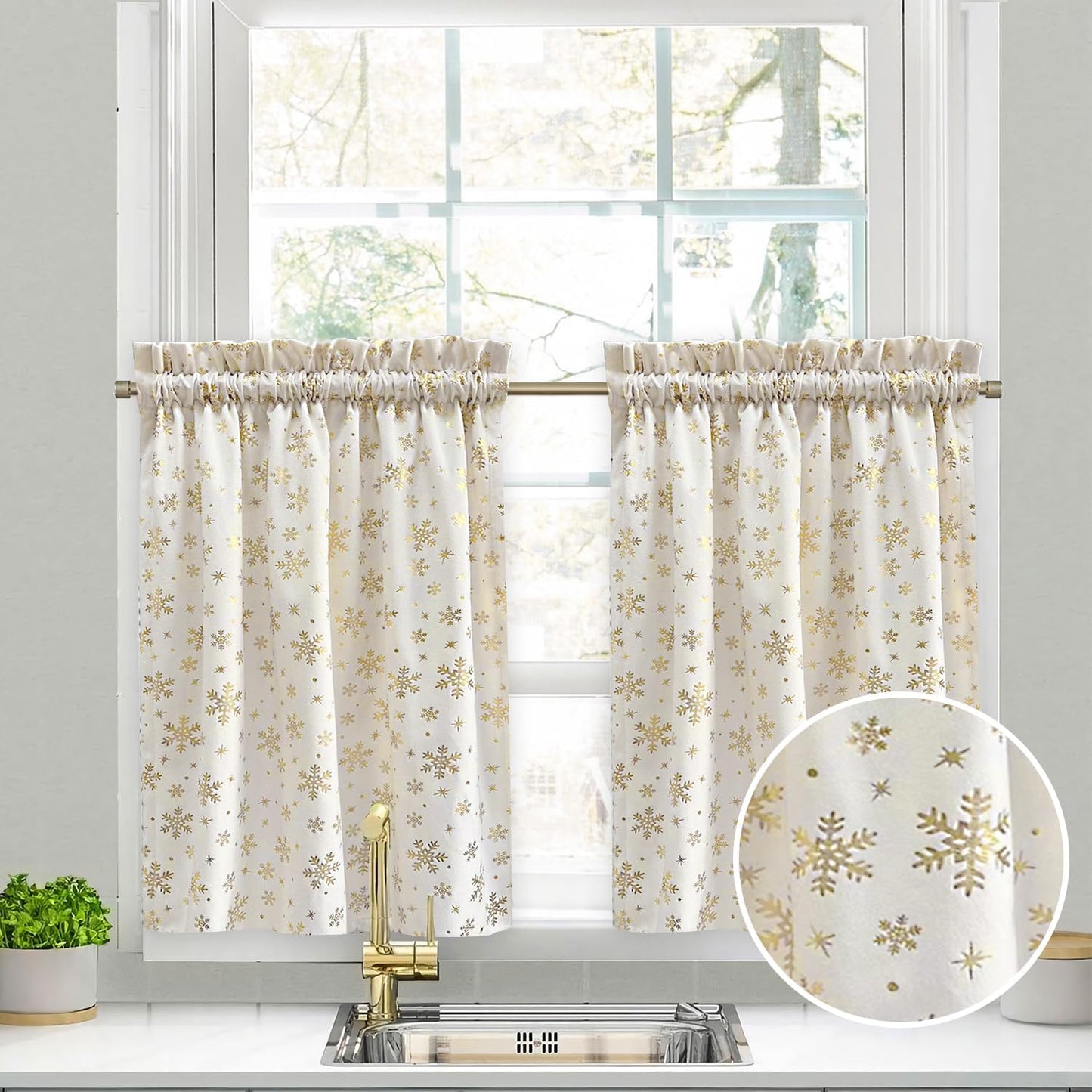 CUCRAF Blackout Curtains 84 Inches Long for Living Room, Light Beige Room Darkening Window Curtain Panels, Rod Pocket Thermal Insulated Solid Drapes for Bedroom, 52X84 Inch, Set of 2 Panels  CUCRAF Cream White 45"L X 27"W 