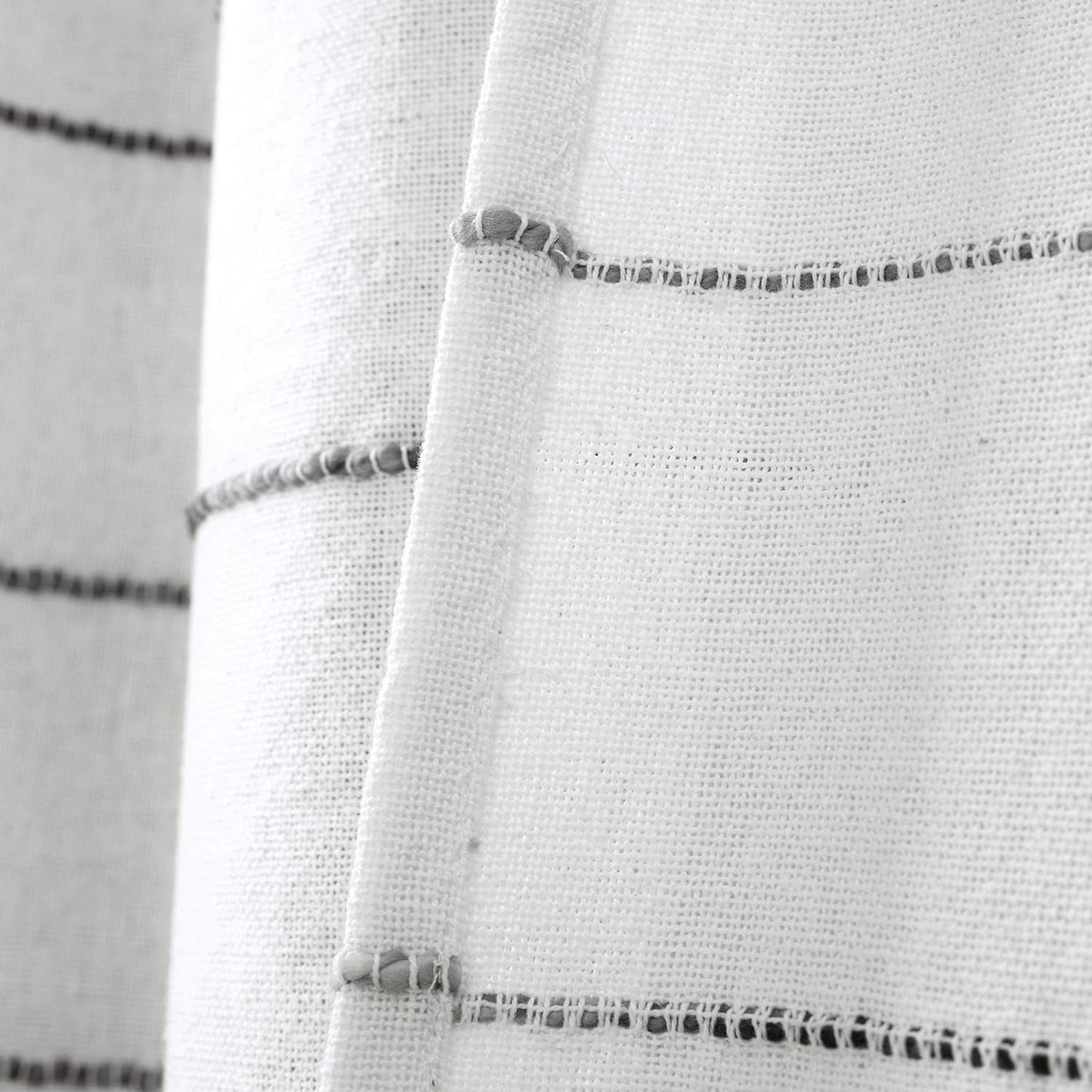 Lush Decor Ombre Stripe Yarn Dyed Cotton Shower Curtain, 72" W X 72" L, Gray & Multi - Colorful Tufted Stripes - Ombre Shower Curtain - Boho, Coastal & Farmhouse Bathroom Decor