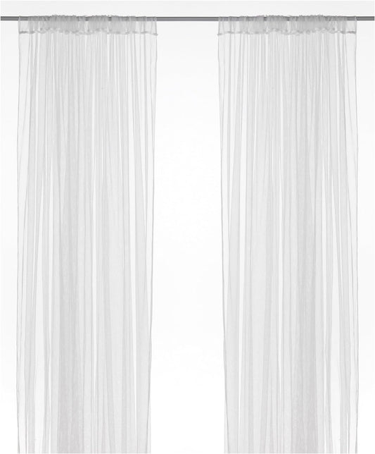 IKEA LILL Curtains Sheer Net White 2 Panels 110 X 98 Canopy Room Divider Voile  Curtains, Drapes & Valances   