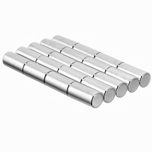 Cylinder Rod Magnets 1/4X1/2 - Magnetic Pins Tacks Sticks Holder Lifter Fastener 6X12Mm Magnet N48 (20 Pack)