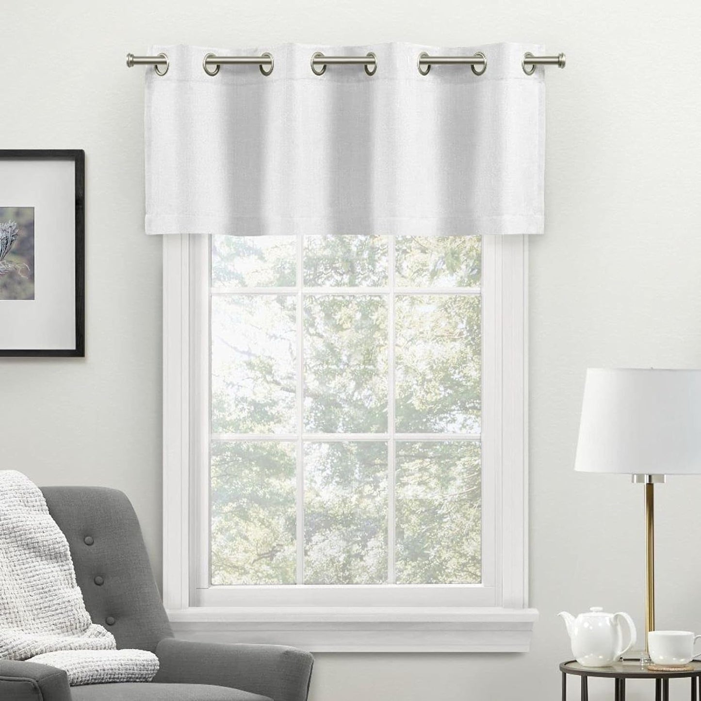 Exclusive Home Loha Light Filtering Grommet Straight Valance, 54"X18", Natural