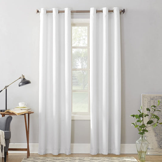 No. 918 Montego 2 Count (Pack of 1)Casual Textured Semi-Sheer Grommet Curtain Panel Pair